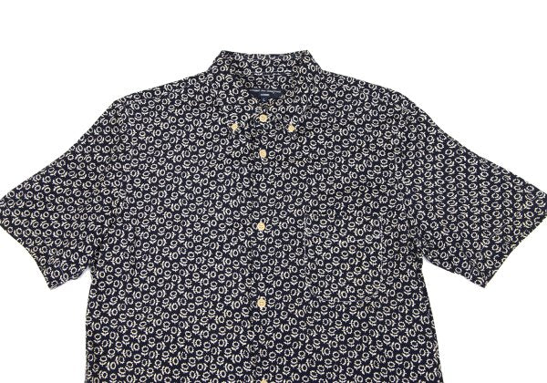 COMME des GARCONS HOMME Rayon Floral S/S Shirt Navy Size L