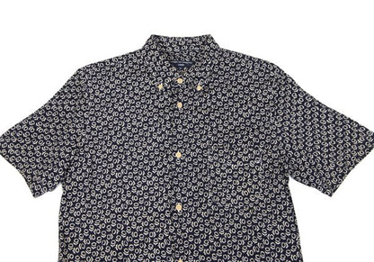 COMME des GARCONS HOMME Rayon Floral S/S Shirt Navy Size L