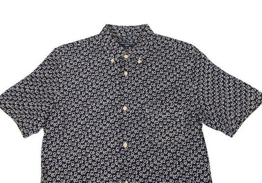 COMME des GARCONS HOMME Rayon Floral S/S Shirt Navy Size L