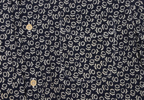 COMME des GARCONS HOMME Rayon Floral S/S Shirt Navy Size L