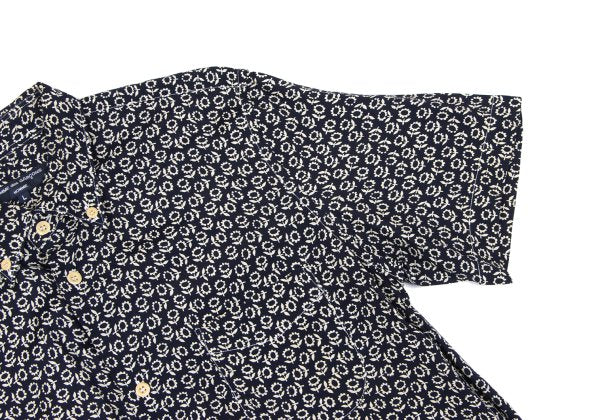 COMME des GARCONS HOMME Rayon Floral S/S Shirt Navy Size L