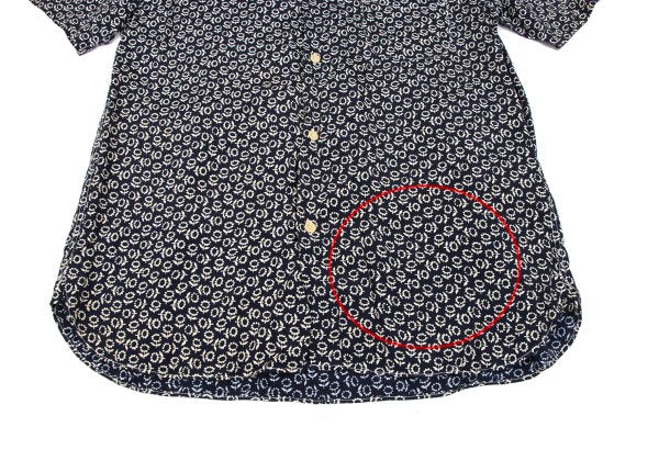 COMME des GARCONS HOMME Rayon Floral S/S Shirt Navy Size L