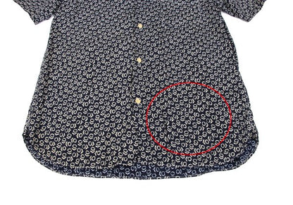 COMME des GARCONS HOMME Rayon Floral S/S Shirt Navy Size L