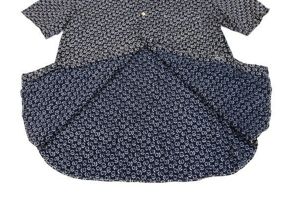 COMME des GARCONS HOMME Rayon Floral S/S Shirt Navy Size L