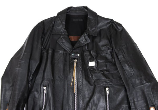 UNDERCOVER ISM 10SS Paneled Design Jacket Black Size 3