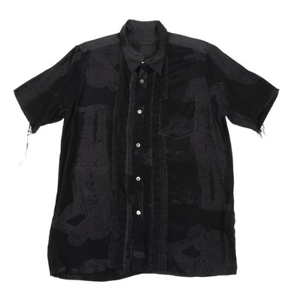 UNDERCOVER ISM SCAB 03SS Raw Edge Stitch Shirt Black Size L
