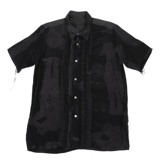 UNDERCOVER ISM SCAB 03SS Raw Edge Stitch Shirt Black Size L
