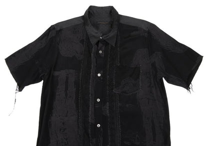 UNDERCOVER ISM SCAB 03SS Raw Edge Stitch Shirt Black Size L