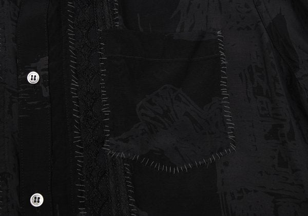 UNDERCOVER ISM SCAB 03SS Raw Edge Stitch Shirt Black Size L