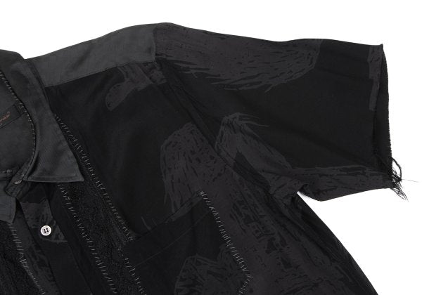 UNDERCOVER ISM SCAB 03SS Raw Edge Stitch Shirt Black Size L