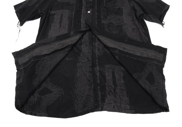 UNDERCOVER ISM SCAB 03SS Raw Edge Stitch Shirt Black Size L
