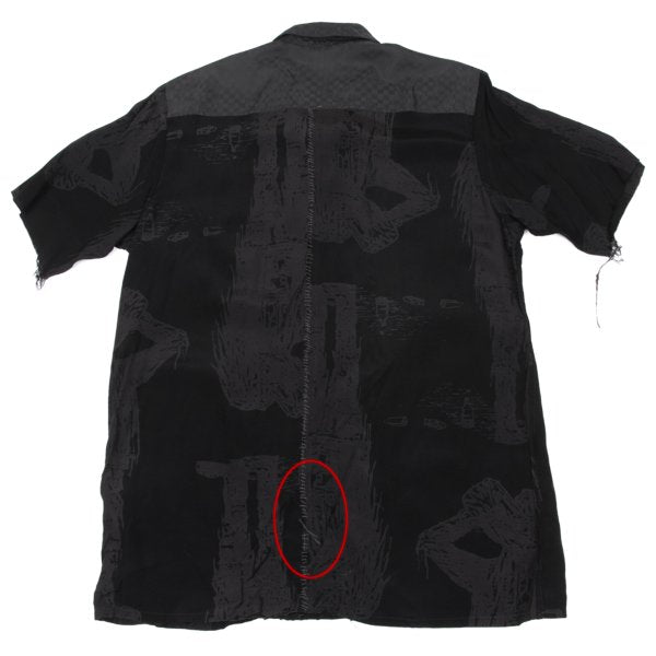 UNDERCOVER ISM SCAB 03SS Raw Edge Stitch Shirt Black Size L