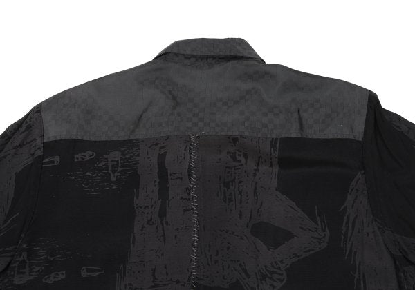 UNDERCOVER ISM SCAB 03SS Raw Edge Stitch Shirt Black Size L