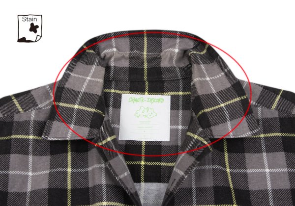 UNDERCOVER CHAOTIC DISCORD 01SS Gray Check Shirt Size M