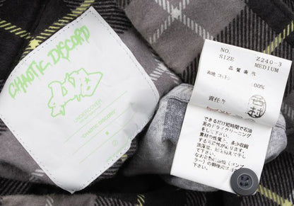 UNDERCOVER CHAOTIC DISCORD 01SS Gray Check Shirt Size M