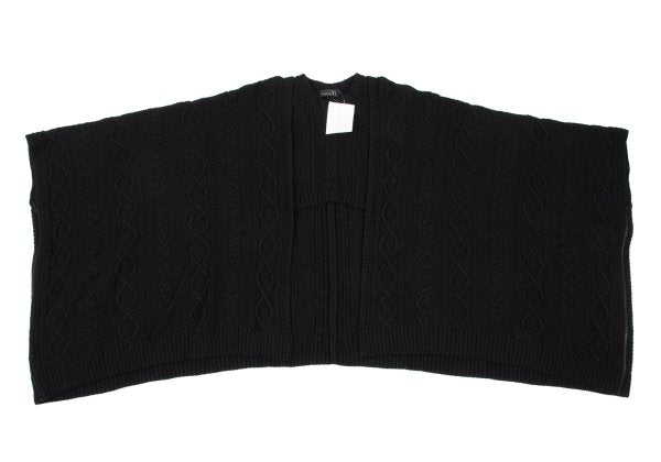 RISMAT by Y's 20AW Wool Cable Knit Poncho Black Size 2