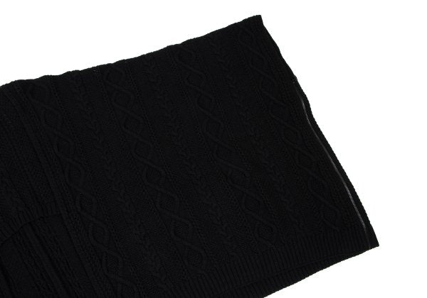 RISMAT by Y's 20AW Wool Cable Knit Poncho Black Size 2