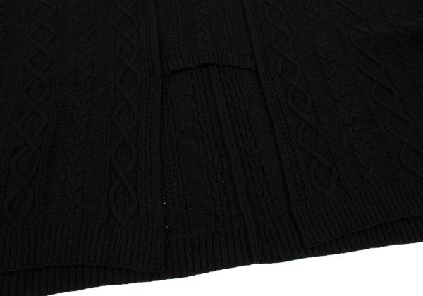 RISMAT by Y's 20AW Wool Cable Knit Poncho Black Size 2
