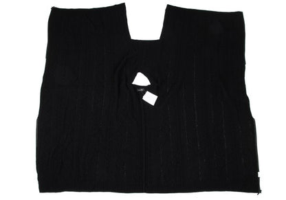 RISMAT by Y's 20AW Wool Cable Knit Poncho Black Size 2