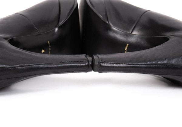 Jean Paul GAULTIER Black Open Toe Heel Pumps Size 24CM