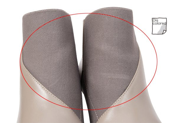 UN Wrap Bootie Mid x ISSEY MIYAKE Beige Leather Wrap Heel Boots Size 38 (24.5cm)