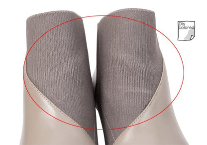 UN Wrap Bootie Mid x ISSEY MIYAKE Beige Leather Wrap Heel Boots Size 38 (24.5cm)