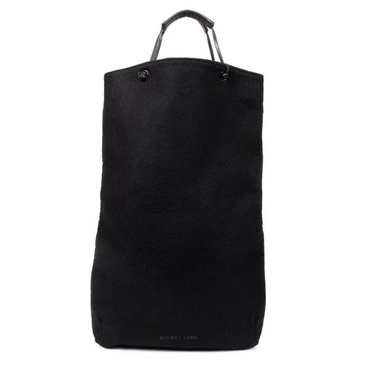 HELMUT LANG Felt Logo Handbag Black