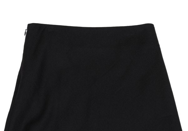Yohji Yamamoto NOIR Dot Check Wool Flare Skirt Black Size 1