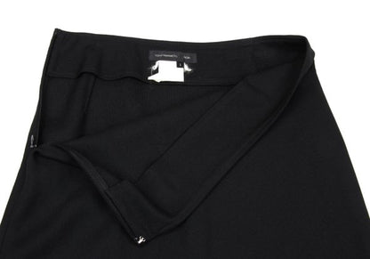Yohji Yamamoto NOIR Dot Check Wool Flare Skirt Black Size 1