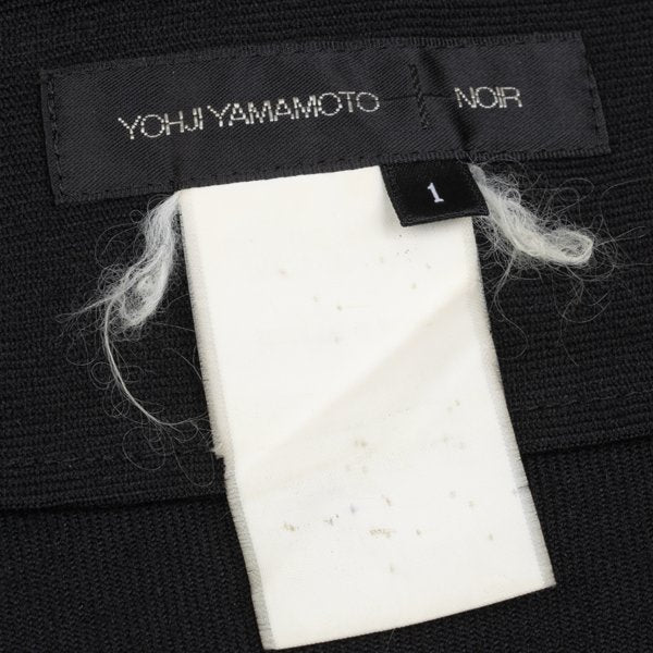 Yohji Yamamoto NOIR Dot Check Wool Flare Skirt Black Size 1