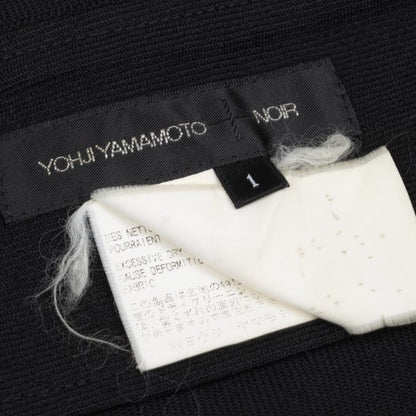 Yohji Yamamoto NOIR Dot Check Wool Flare Skirt Black Size 1