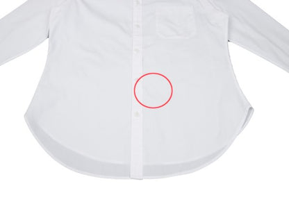 Y's Button Down Long Sleeve Shirt White Size 3