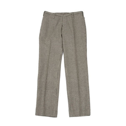 ato Wool Blend Houndstooth Tapered Pants Beige Size 36