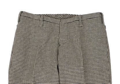 ato Wool Blend Houndstooth Tapered Pants Beige Size 36