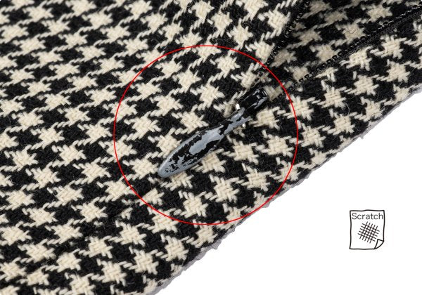 ato Wool Blend Houndstooth Tapered Pants Beige Size 36