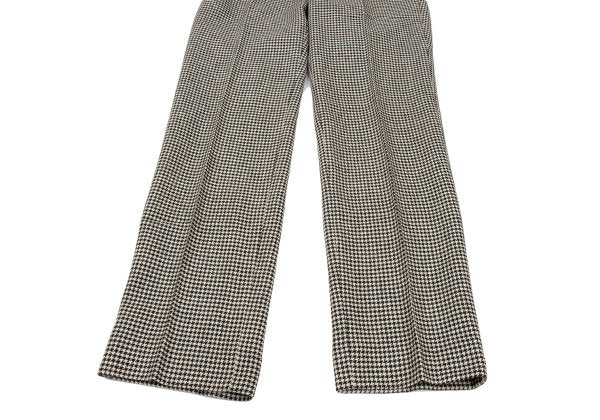 ato Wool Blend Houndstooth Tapered Pants Beige Size 36