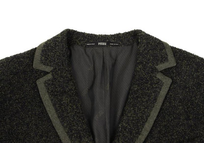 GIANFRANCO FERRE Alpaca Pile 3B Jacket Khaki Size 54
