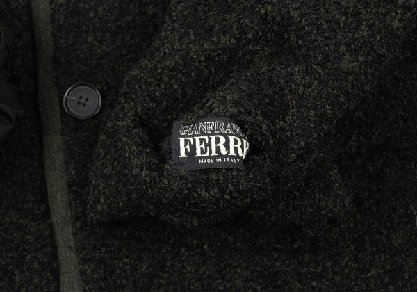 GIANFRANCO FERRE Alpaca Pile 3B Jacket Khaki Size 54