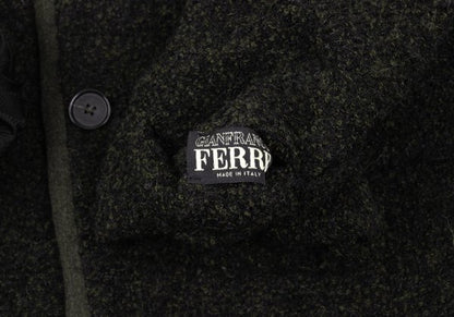 GIANFRANCO FERRE Alpaca Pile 3B Jacket Khaki Size 54
