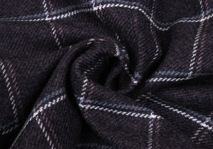 ETRO Wool Check Paisley Lining Jacket Purple Size 52