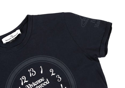 Vivienne Westwood MAN Clock Print SS T-Shirt Navy Size XS
