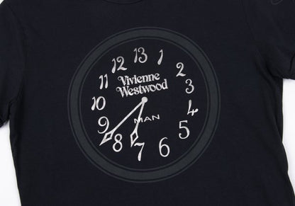 Vivienne Westwood MAN Clock Print SS T-Shirt Navy Size XS