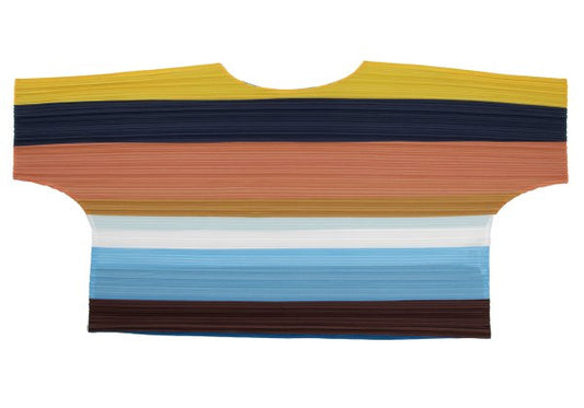 PLEATS PLEASE Multi-Border Pleated Blouse Multi Size 3