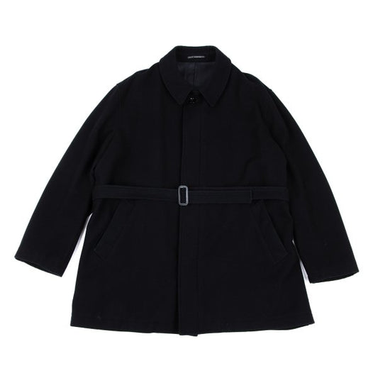 Y's for men Melton Wool Belted Half Coat Navy Size 3