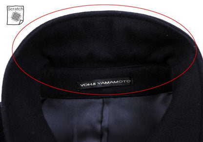 Y's for men Melton Wool Belted Half Coat Navy Size 3