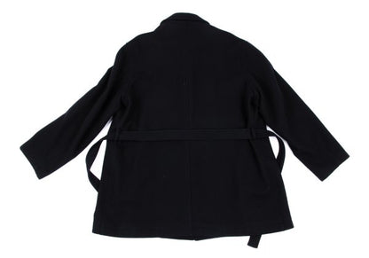 Y's for men Melton Wool Belted Half Coat Navy Size 3