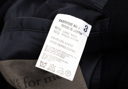 Y's for men Melton Wool Belted Half Coat Navy Size 3