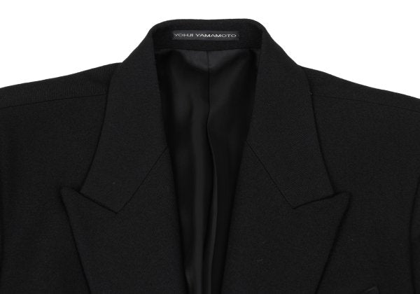 Y's for men Gabardine Leather Belt Long Jacket Black Size 4