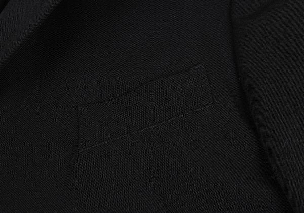 Y's for men Gabardine Leather Belt Long Jacket Black Size 4