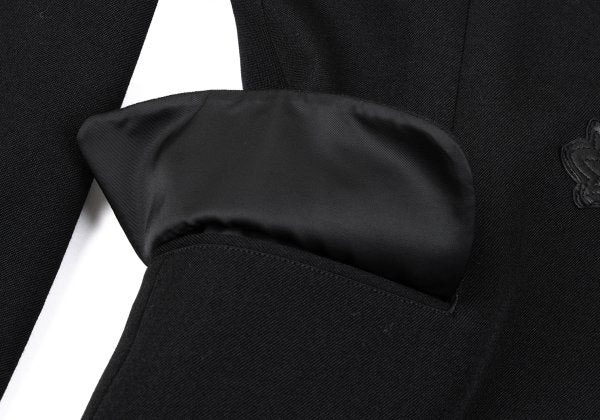Y's for men Gabardine Leather Belt Long Jacket Black Size 4